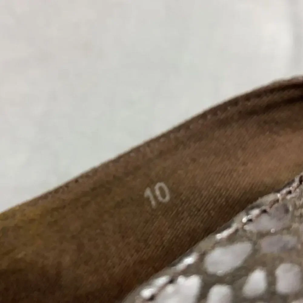 Seychelles Metallic Snake Skin Espadrille Wedges size 10